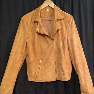 Moto jacket faux suede